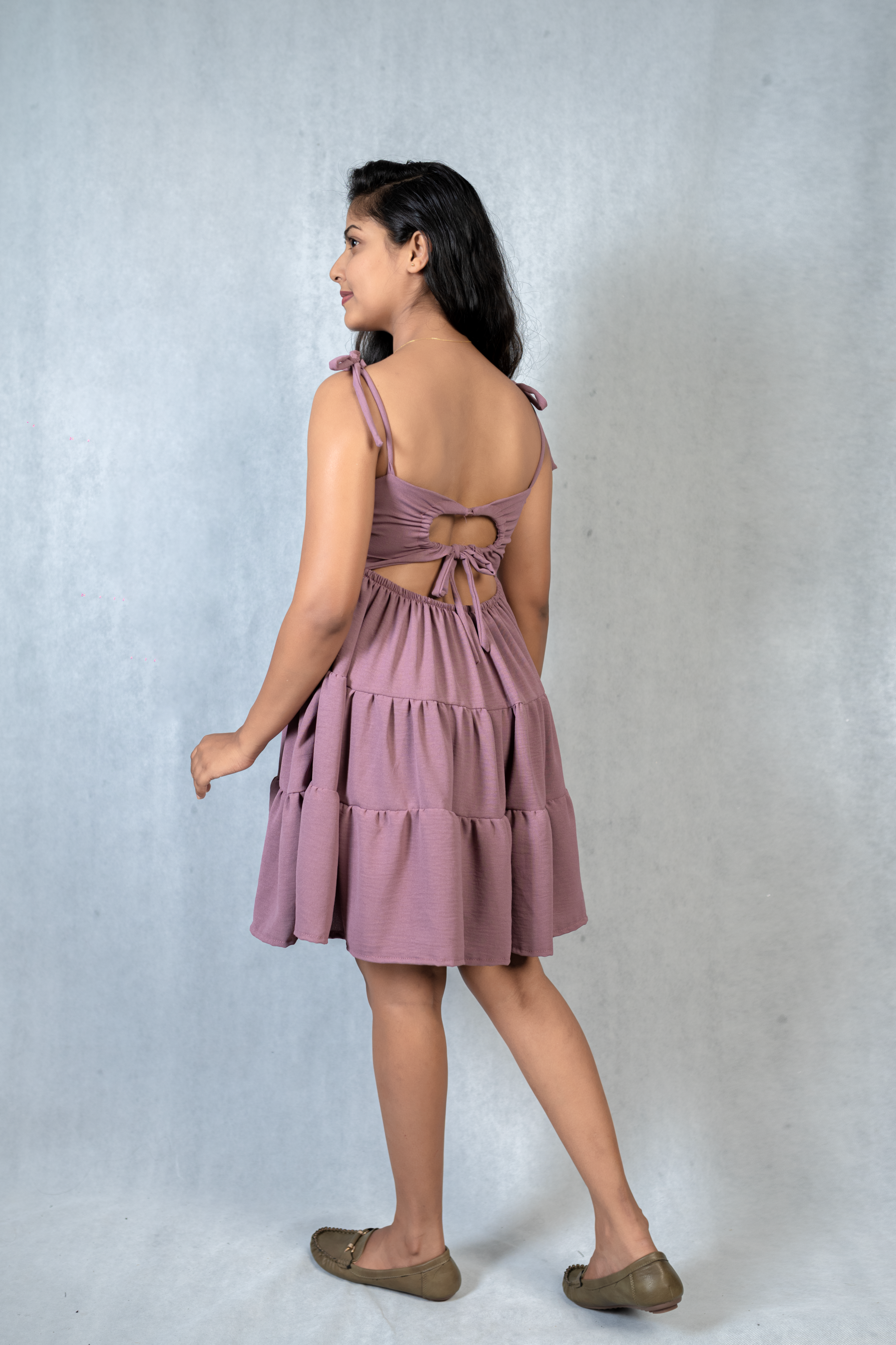 Midnight Tiered Pink Sundress