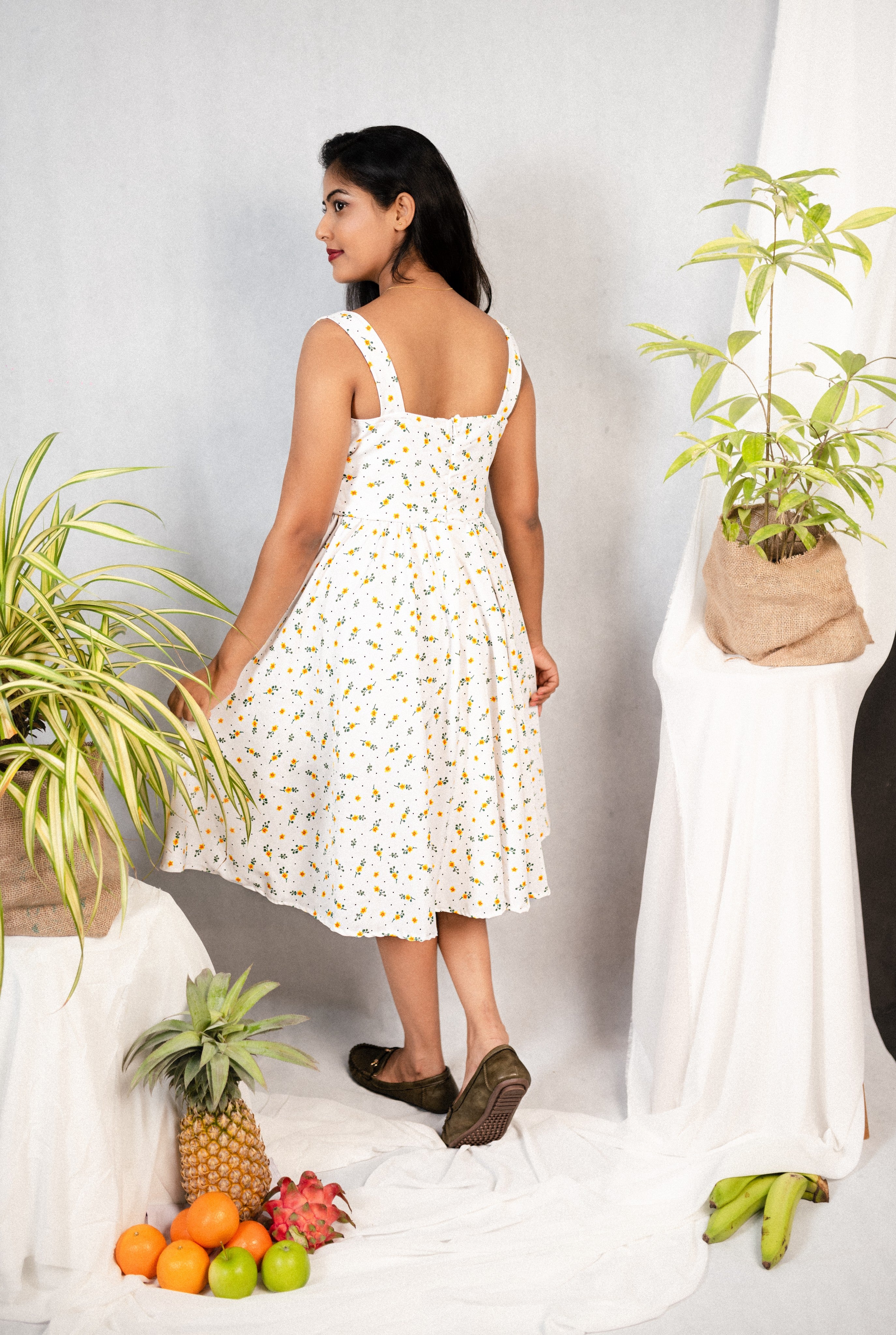 Lemon Drop Sleeveless Midi Dress