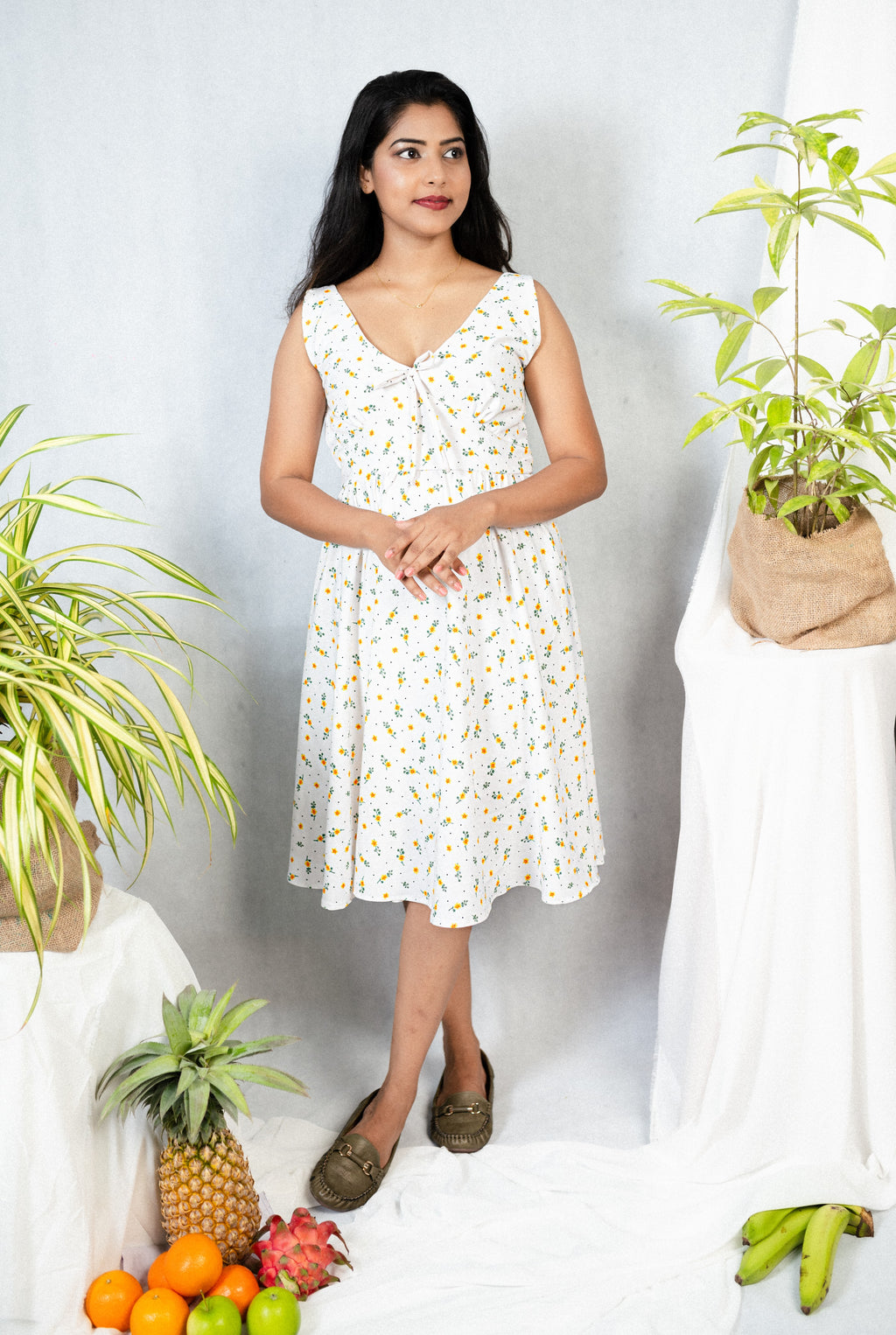 Lemon Drop Sleeveless Midi Dress